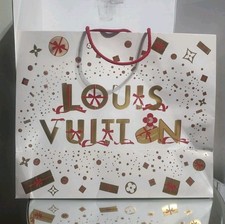LOUIS VUITTON Xmas Edition Large Gift Shopping Paper Bag