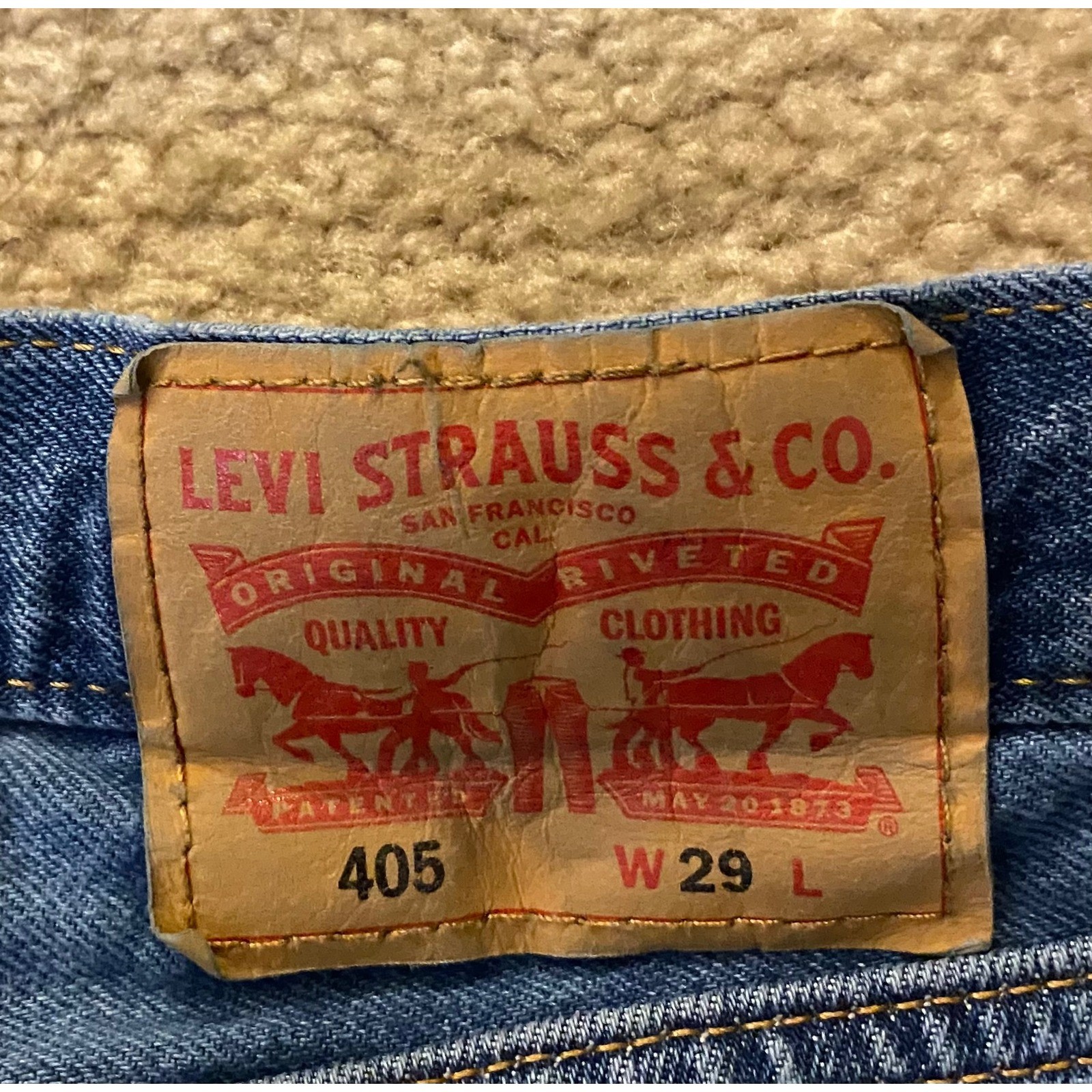 Levis 405 Denim Jeans Blue Shorts Men Size 29 thumbnail 6