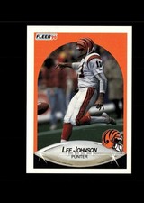 Lee Johnson 1990 Fleer Football #217b Cincinnati Bengals