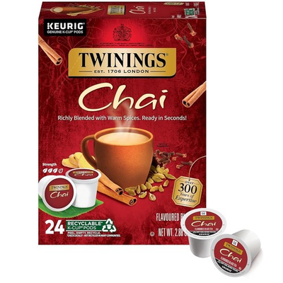 #ad Twinings Chai Black Tea 24 to 144 Count Keurig Kcups Pick Any Size FREE SHIPPING $109.88