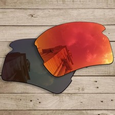 Fire Red Polarized Replacement Lenses for-Oakley Flak 2.0 XL OO9188