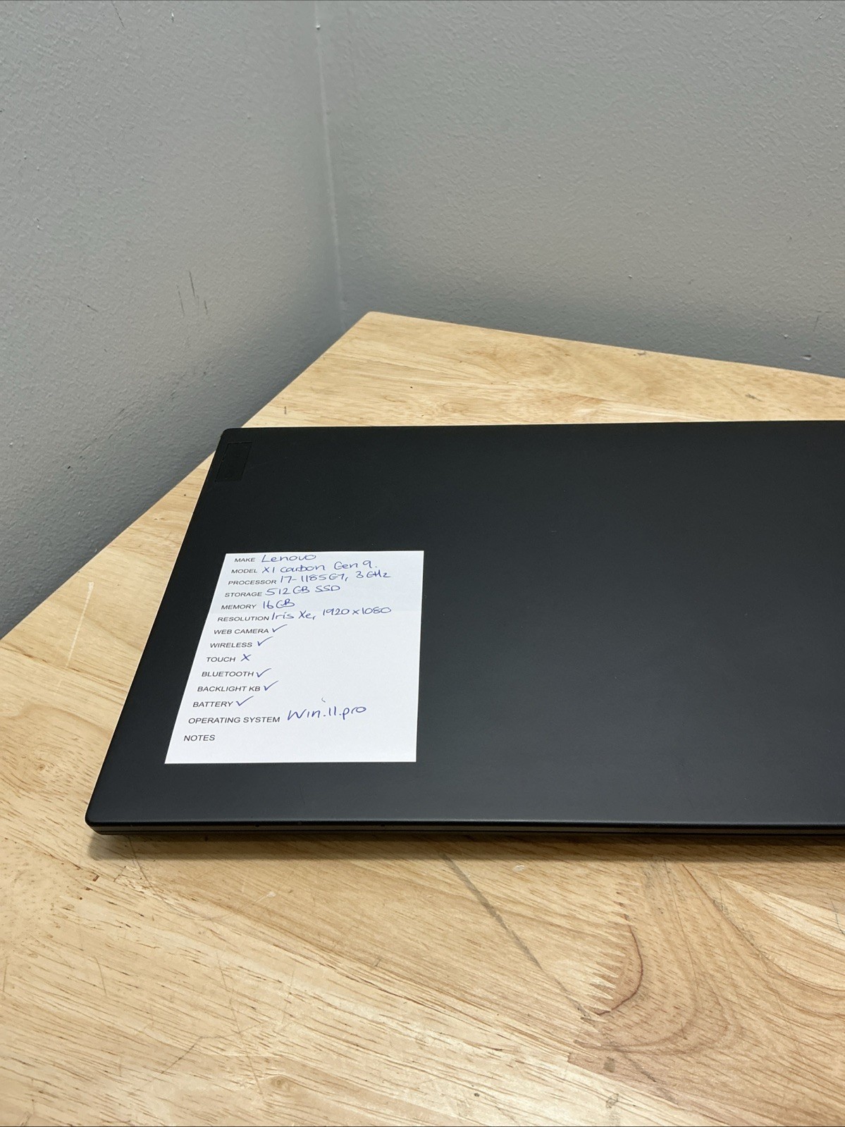 Lenovo ThinkPad X1 Cargon Gen 9, 14-Inch Laptop, with Intel Core i7 11th Gen., 512 GB SSD (Solid State Drive), Windows 11 Pro