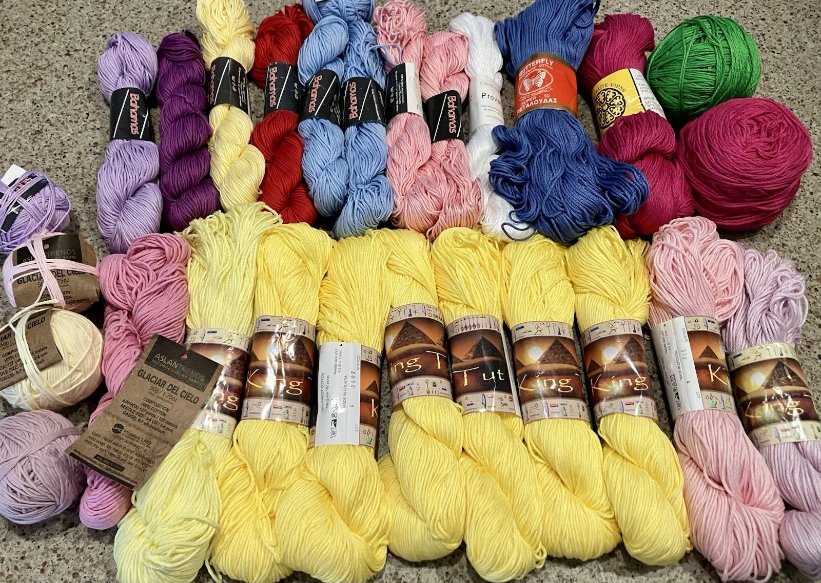 Huge Cotton Yarn Lot! King Tut, Provence, Bahamas, AslanTrends. Destashing 28 s - product detail image 16