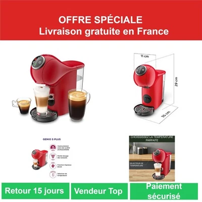 Krups Nescafé Dolce Gusto Genio S Plus Rouge - Machine à café capsules - Photo 1/4