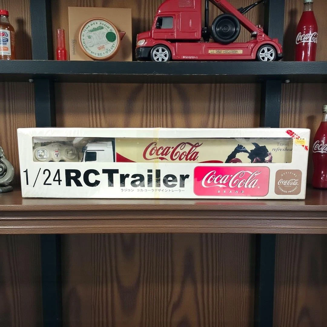 ホビーラジコン Coca-Cola 1/24 RC Trailer Amazon.com: Travel Trailer Cream with Red Top Pause and Refresh