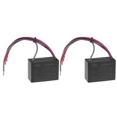 2 Stk Deckenventilator Kondensator CBB61 3.5/4/2.5uF 250V AC 4 Drähte 47x34x22mm