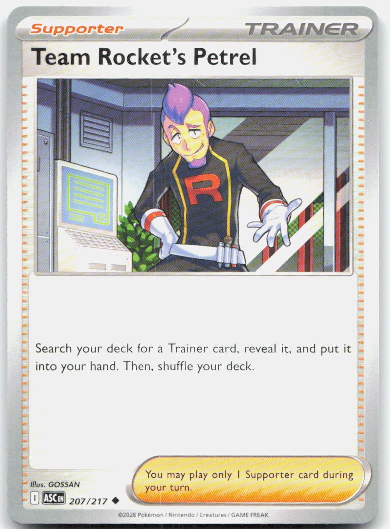 Team Rocket's Petrel 207/217 Uncommon Ascended Heroes Pokemon Near Mint