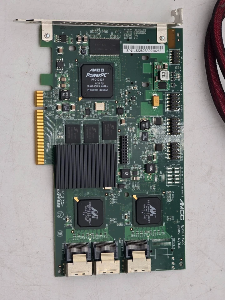USED - AMCC 3Ware 9650SE-12/16ML 12 Port SATA 256MB PCI-E RAID Controller - Image 2 of 3