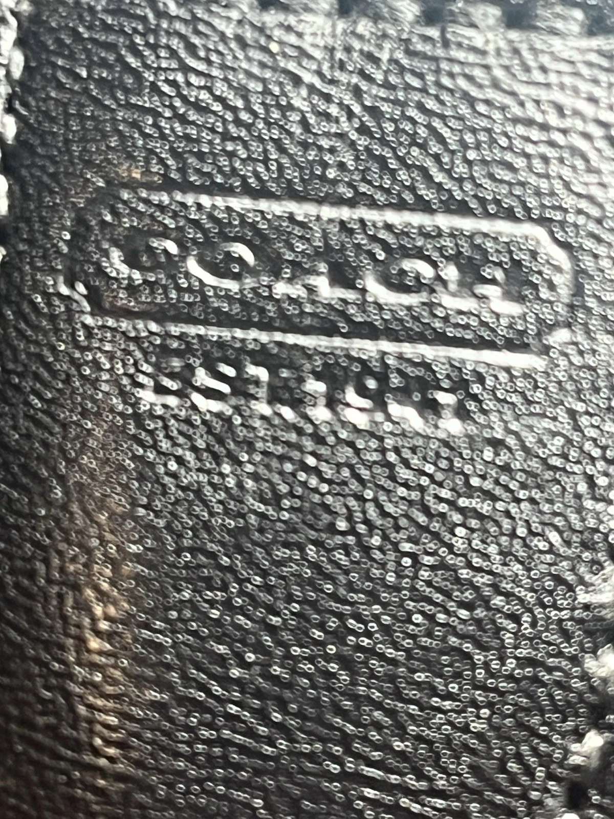 Cintura abito COACH nera INTRECCIATA taglia 38 pelle F66104 fibbia argento A14 101 6 cm