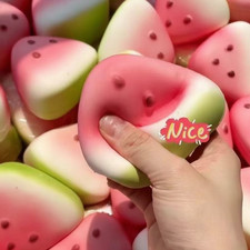 Juguete antiestrés blando con forma de sandía: fruta sensorial para apretar que alivia el estrés y se deforma lentamente
