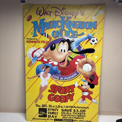 1985 Walt Disney Magic Kingdom on Ice Sport GOOFY 14x22 Promo