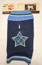 Dog Sweater - Navy with Star- XS