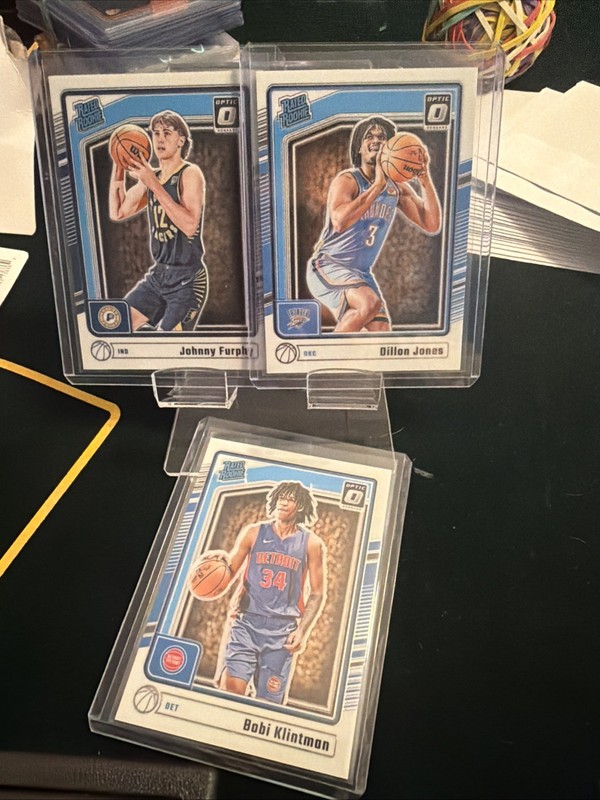 2024-25 Donruss Optic Rated Rookie NBA Card Lot 3 RC Pistons Pacers Thunder 
