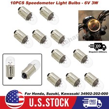 10pcs Speedometer Light Bulbs 6v 3w For Honda Suzuki Kawasaki 34902-202-000