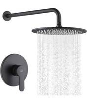 Shower Faucet Set 10 Inch Round Rainfall Shower System- Rain Shower Head
