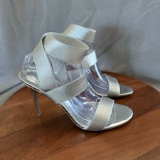 Sandalias de aguja Lauren Lorraine Dallas con correa al tobillo de 4" para mujer talla 11