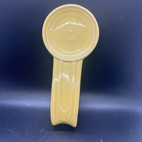 Fiestaware Spoon Rest sunny bright yellow lemon grass Retro Sunny, vintage EUC