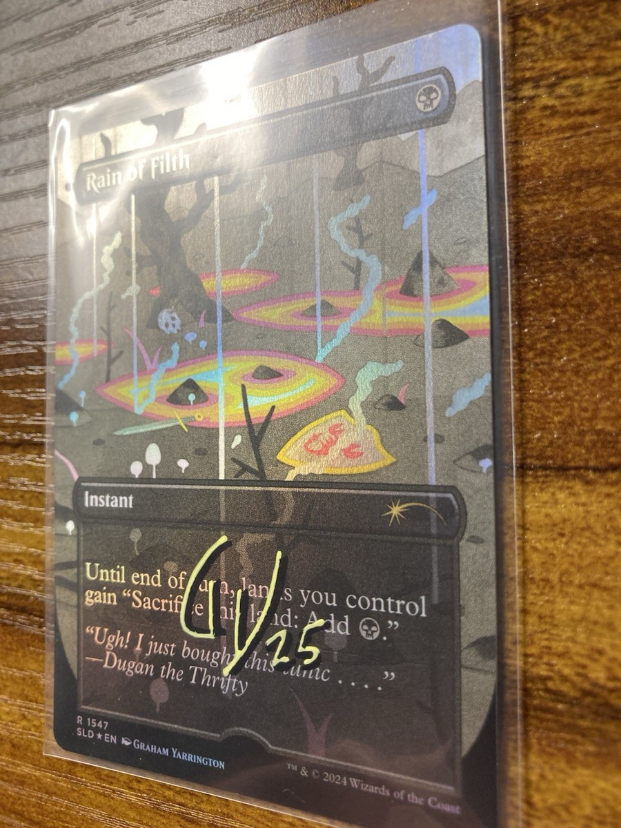 MTG✨Artist Signed RAIN OF FILTH Artist Proof 🌈 FOIL✨SLD