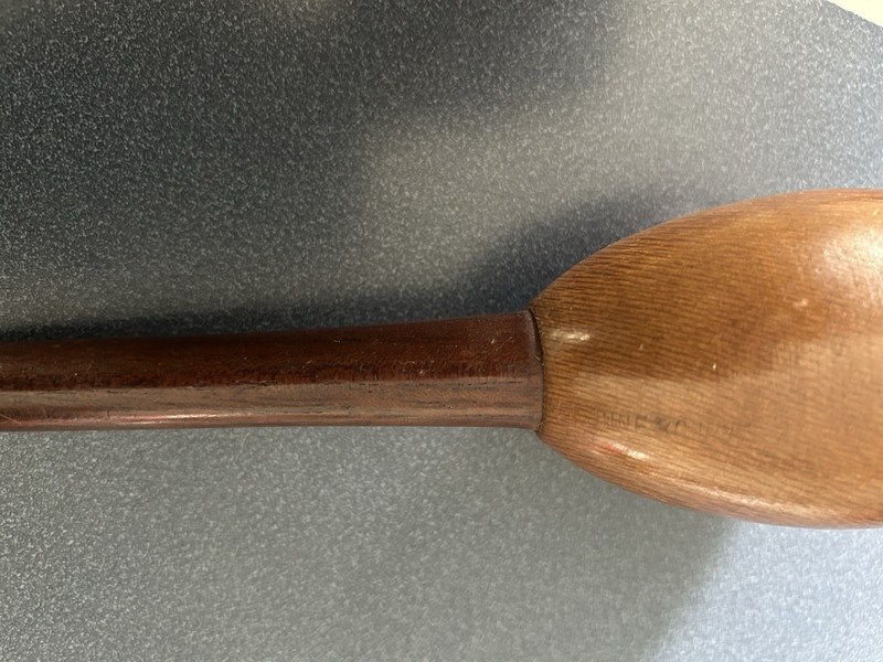 Vintage Two Tone Wooden Sock Darner - Marked 1885