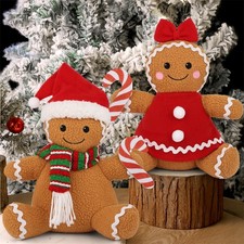 2 Pcs Gingerbread Man Christmas Decorations Indoor for Christmas Ornament Hom...