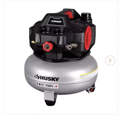 #ad Husky 2 Gal. 135 PSI Portable Electric Oil Free Quiet Compressor w Dual Gauges $124.60