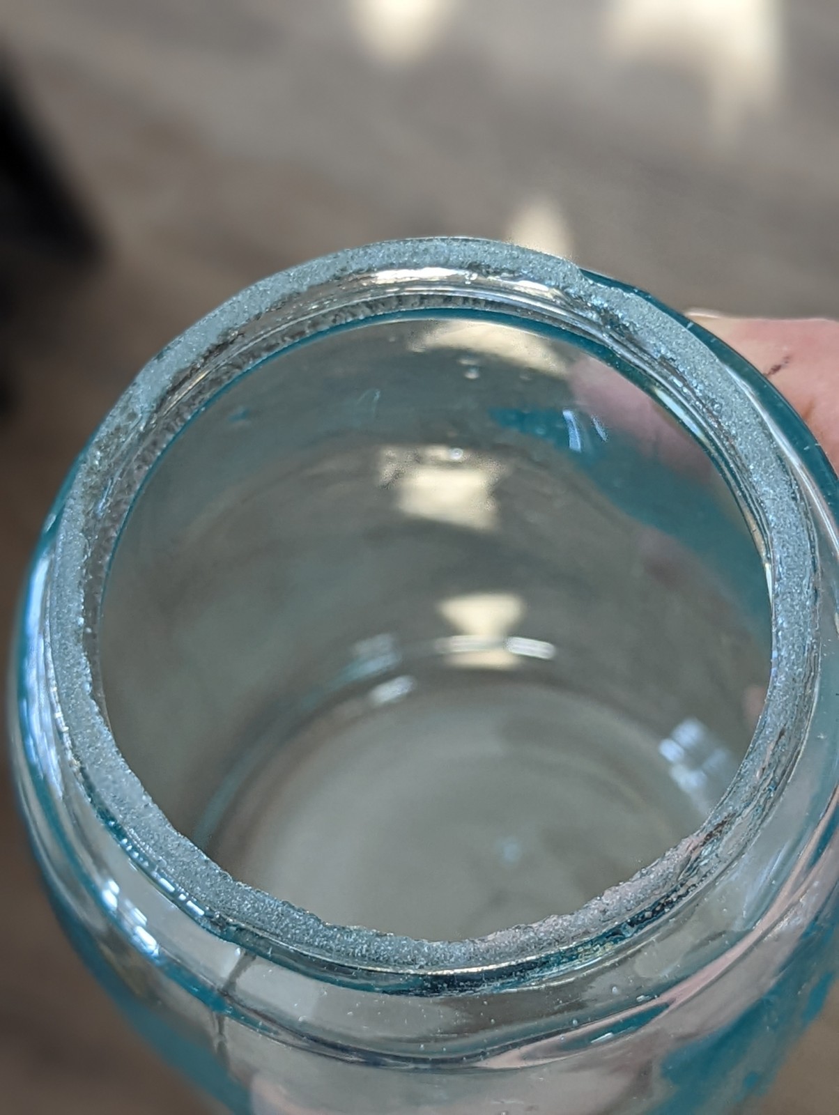 ***RARE*** Aqua Quart Cross Over CFJ Mason Fruit Jar