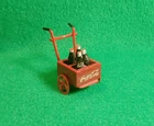Miniature Metal Coca-Cola Handtruck Push Cart 4 Pack VINTAGE.pre-owned.