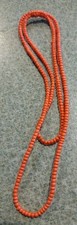 1960's-70's Marx Johnny West Princess Wildflower Orange Bead Necklace Damaged