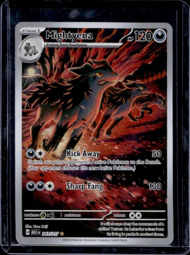 2026 Pokemon Ascended Heroes Mightyena Illustration Rare #243/217