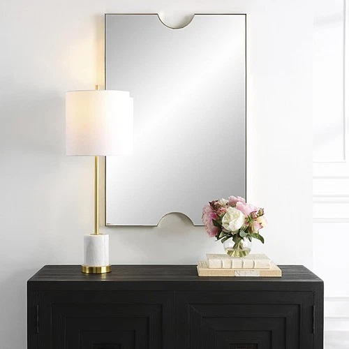 Uttermost 09933 Ticket 36.13 X 24.25 inch Metallic Gold Leaf Vanity Mirror - Picture 3 of 7