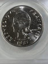 1985 French Polynesia 50 Francs Graded MS 66 by ANACS Low Mintage
