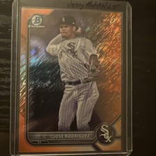 2022 Bowman Chrome - Prospects Jose Rodriguez #BCP-185 Orange Refractor /25 (RC)