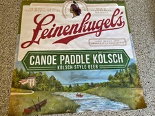Leinenkugel's Princess Canoe Paddle Kolsch Beer Vinyl Ad Poster Sign 46" x 46"