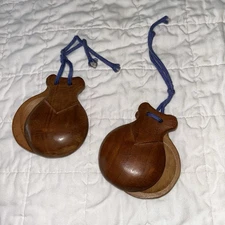 PROFESSIONAL Grade Wood Flamenco Spanish Castanets Catañuelas flamencas Set Of 2