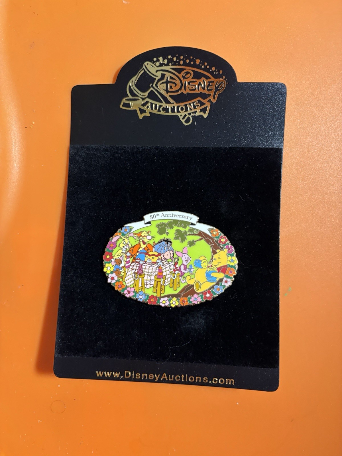 Pin Trading Winnie The Pooh 80th Anniversary (Carved Log) de Disney Auctions Le.