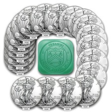 1 oz American Silver Eagle BU (Random Year) Lot of 20