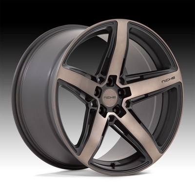 Niche M271 Teramo Machined Black DDT 20x10.5 5x112 40mm (M271200544+40)
