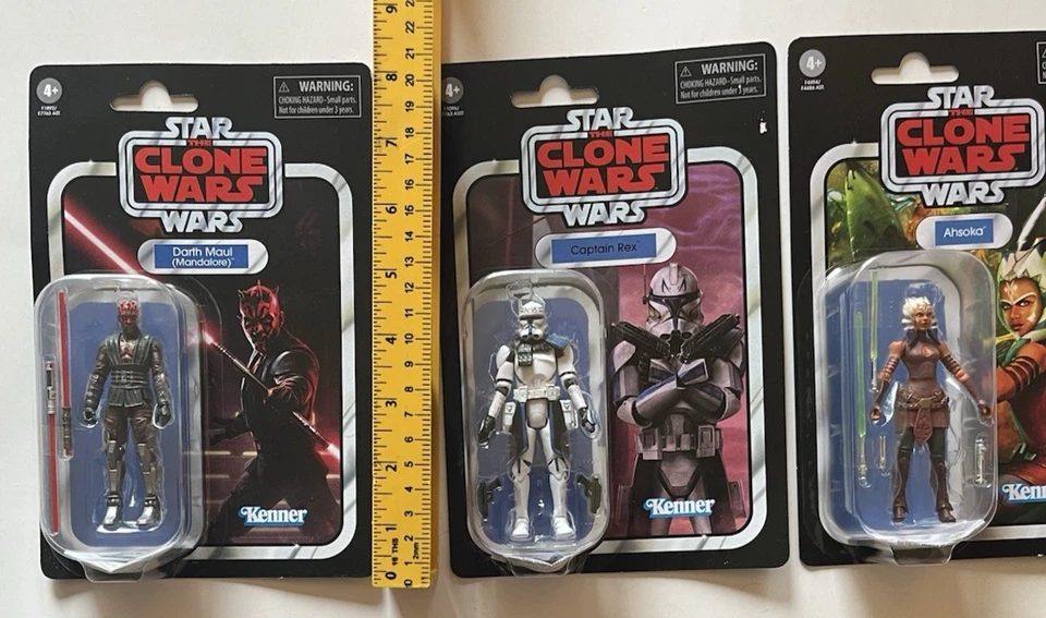 Star Wars Vintage Collection CLONE WARS Lot of 4 Hasbro 3.75" Mint Captain Rex - Image 3 of 4