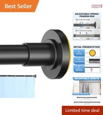 Adjustable Stainless Steel Shower Curtain Rod 31-80 Inch Rustproof Tension Mount