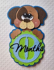 Baby Boy 8 Months Tag. Scrapbook, Card making Paper Piecing