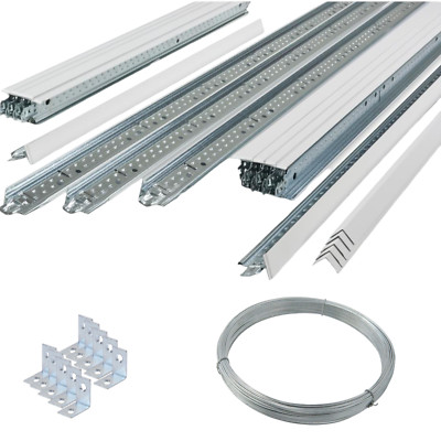 10m2 weiß abgehängtes Deckengittersystem 600 mm x 600 mm Metallrahmen T-Shirt Bar Borte