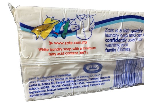 SAPONE ZOTE BIANCO 400 g/ 14,1 oz 1 barra per bucato sapone lavaggio vestiti detersivo - Foto 4 di 5