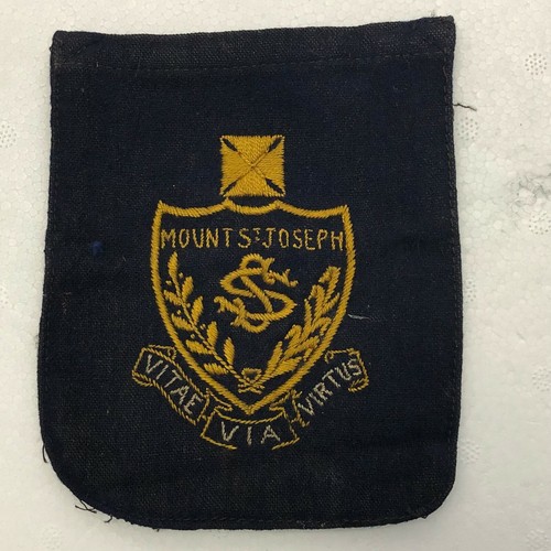 Vintage Mount St Joseph School Bolton Blazer badge 1940's 14cm x 11.5 cm's
