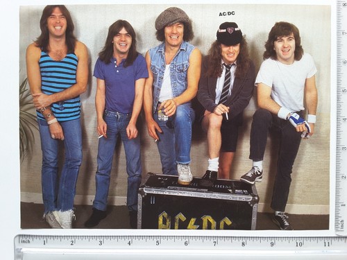 AC/DC ANGUS YOUNG / RATT ROBBIN CROSBY VTG 1980'S MAGAZINE PINUP POSTER CLIPPING - Picture 3 of 4