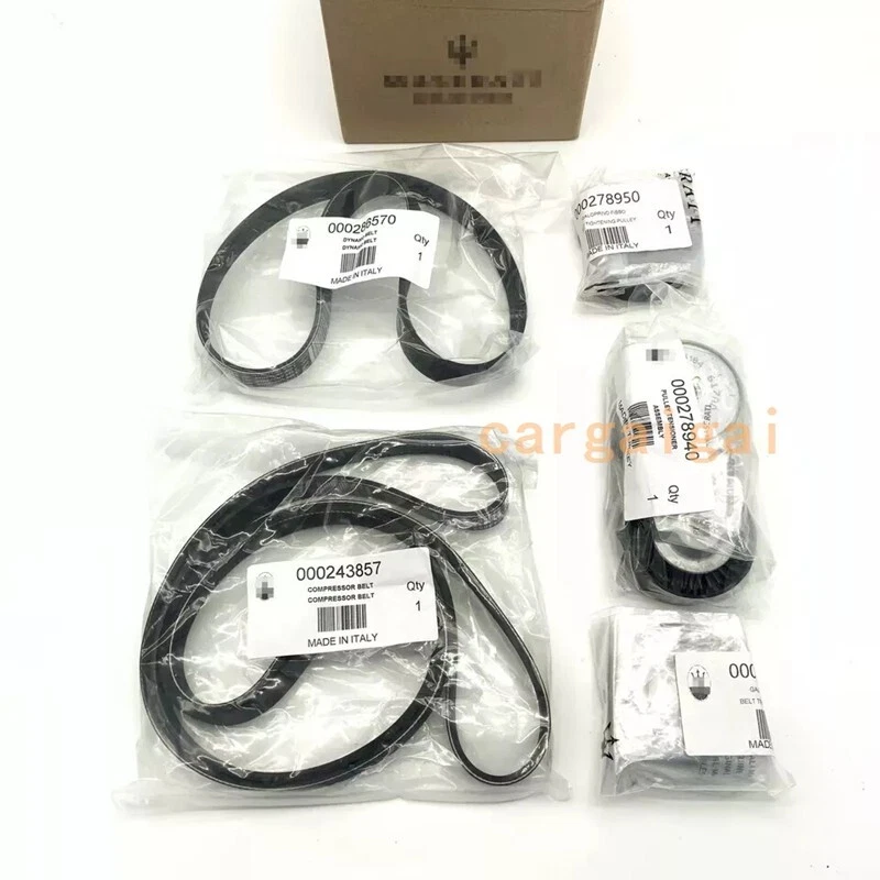 For Maserati Quattroporte Ghibli 2013-17 278950 Belt Tensioner Idler Pulley Kit Foto 4 de 4