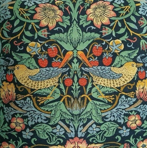 NEW 18" WILLIAM MORRIS STRAWBERRY THIEF B 30 BELGIAN TAPESTRY CUSHION COVER 1881 - Picture 2 of 8
