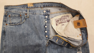 Levis 501 Jeans Size 42 X 32 Light Stonewash Mens Original Levis 501 Jeans Size 42 X 32 Light Stonewash Mens Original
