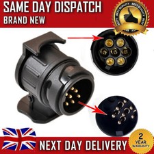 13 to 7 Pin Plug Trailer Truck Waterproof Electric Towbar Towing Socket Adapter