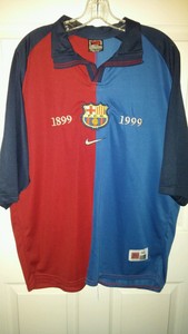 Download Free Nike Fc Barcelona 1899 1999 Anniv Sewn Soccer Jersey Size Xl Ebay PSD Mockups.