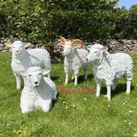 Schaf SchäFchen Figur Statue Gartenfigur Garten Schafherde Herde Figuren Deko 4